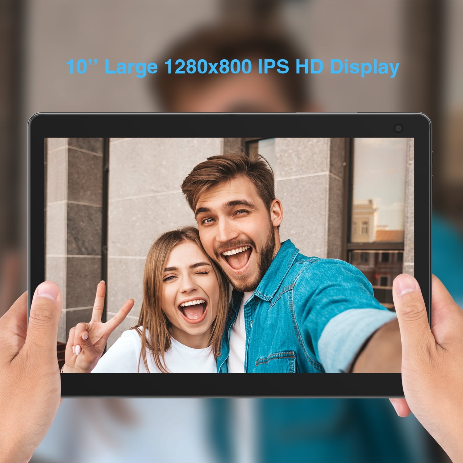 Tablet 10 inch, Android Tablets 32GB ROM Support 512GB Expand, 2+8MP Dual Camera, IPS Touch Screen Display, Wifi Computer Tablet PC, 6000mAh Big Capacity Battery - Black - Image 4