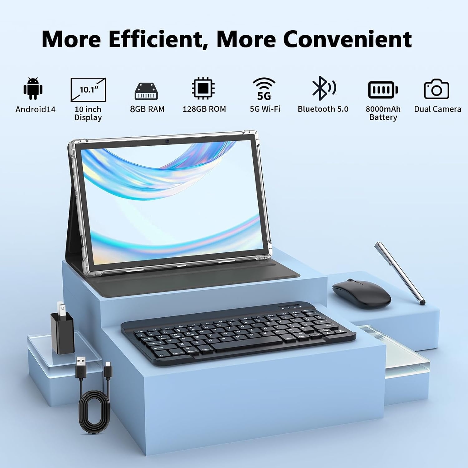 Android 15 Tablet ,8GB Ram 128GB Rom,5G WIFI 8MP+13MP Camera,1280x800 IPS Google Tablets - Image 3