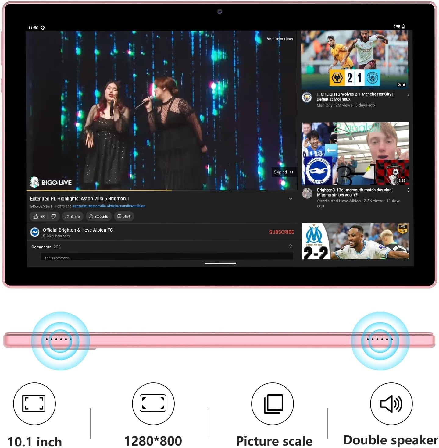 10 inch Android 13 Tablet, 8GB RAM+64GB ROM+512GB Expandable Computer Tablets PC, IPS Screen, 2+8MP Dual Camera, WiFi, BT, Google Certified Tablet - Image 4