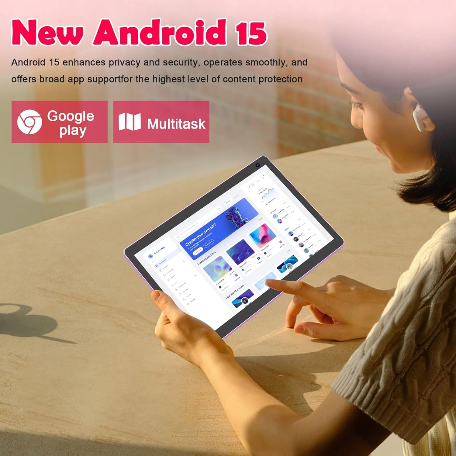 10 inch Android 13 Tablet, 8GB RAM+64GB ROM+512GB Expandable Computer Tablets PC, IPS Screen, 2+8MP Dual Camera, WiFi, BT, Google Certified Tablet - Image 10