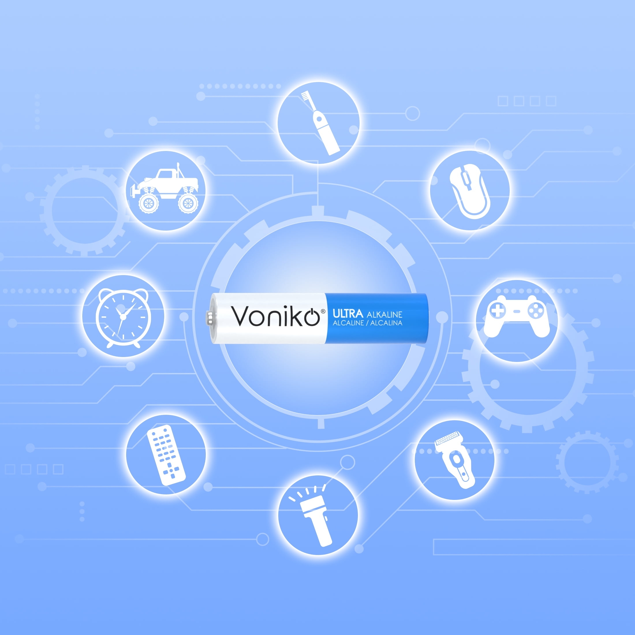 Voniko Alkaline AAA Batteries 100 Pack, 1.5 Volt Triple AAA Battery for Electronic Devices - Image 3